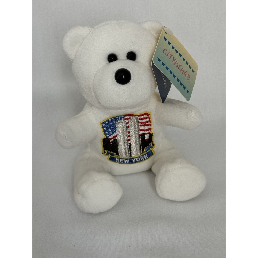 911 City Bear New York Plush Bean Bag Twin Towers 5.5" Plush
